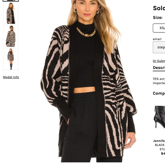 AFRM Sweaters - AFRM Fulton Sweater in Brown & Noir Zebra